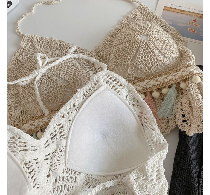 Boho Tassel Crochet Knit Bralette - Image 6