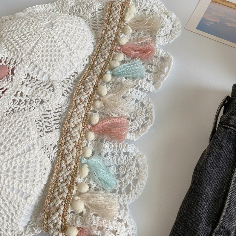 Boho Tassel Crochet Knit Bralette - Image 7