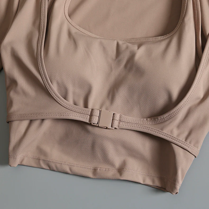 Chloe Cutout Built-In Bra Top with Thumb Hole - Image 9