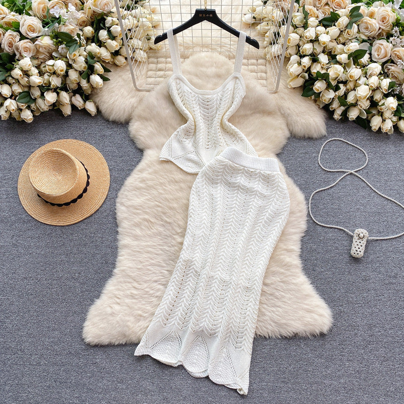 Crochet Knit Top And Skirt Set - Image 3