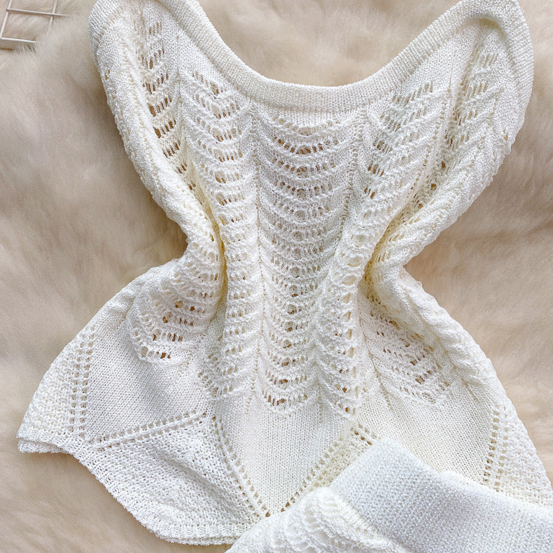 Crochet Knit Top And Skirt Set - Image 6