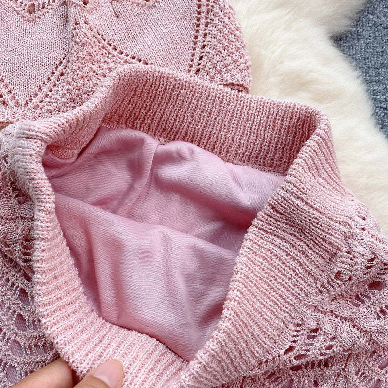 Crochet Knit Top And Skirt Set - Image 7