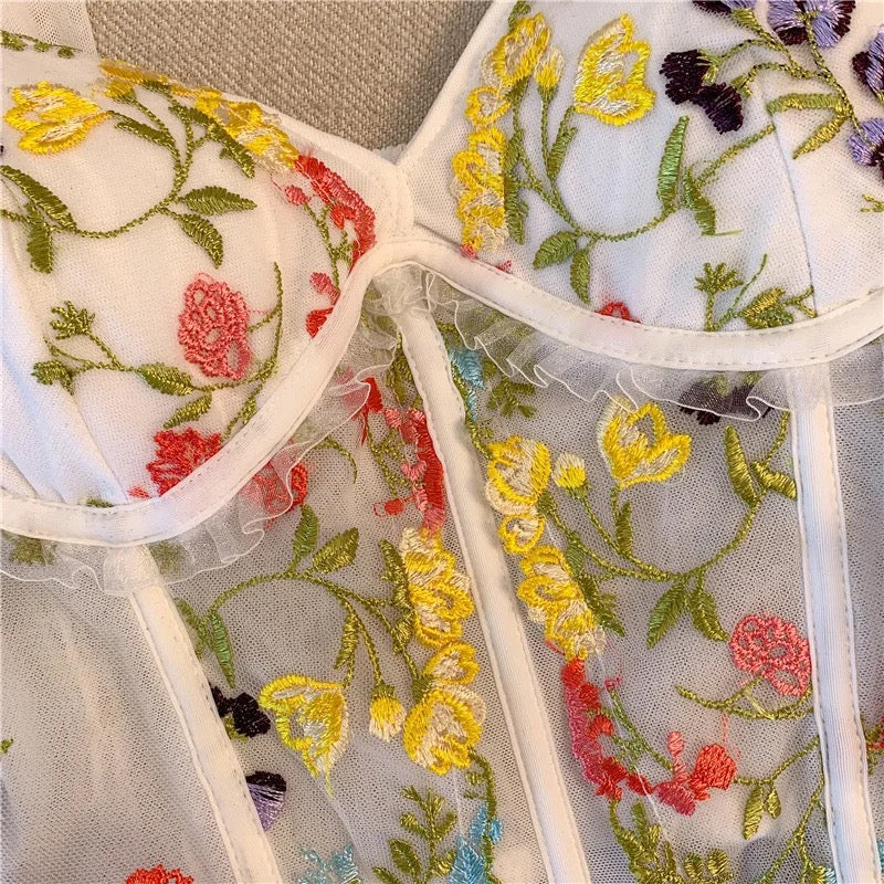 Floral Elegance Corset Top - Image 7