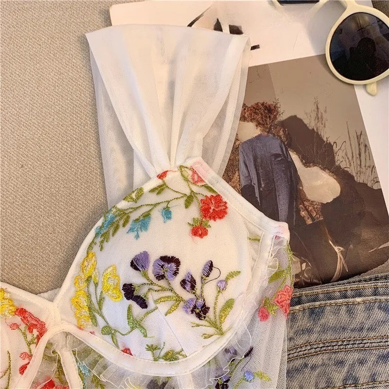 Floral Elegance Corset Top - Image 8