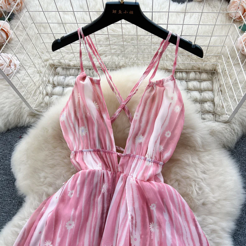 Flowy Floral Print Maxi Dress - Image 4