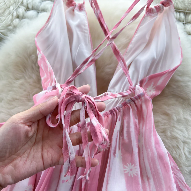 Flowy Floral Print Maxi Dress - Image 5