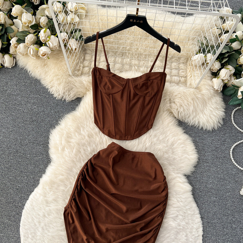 Gelbes Corset Top Ans Skirt Set - Image 4