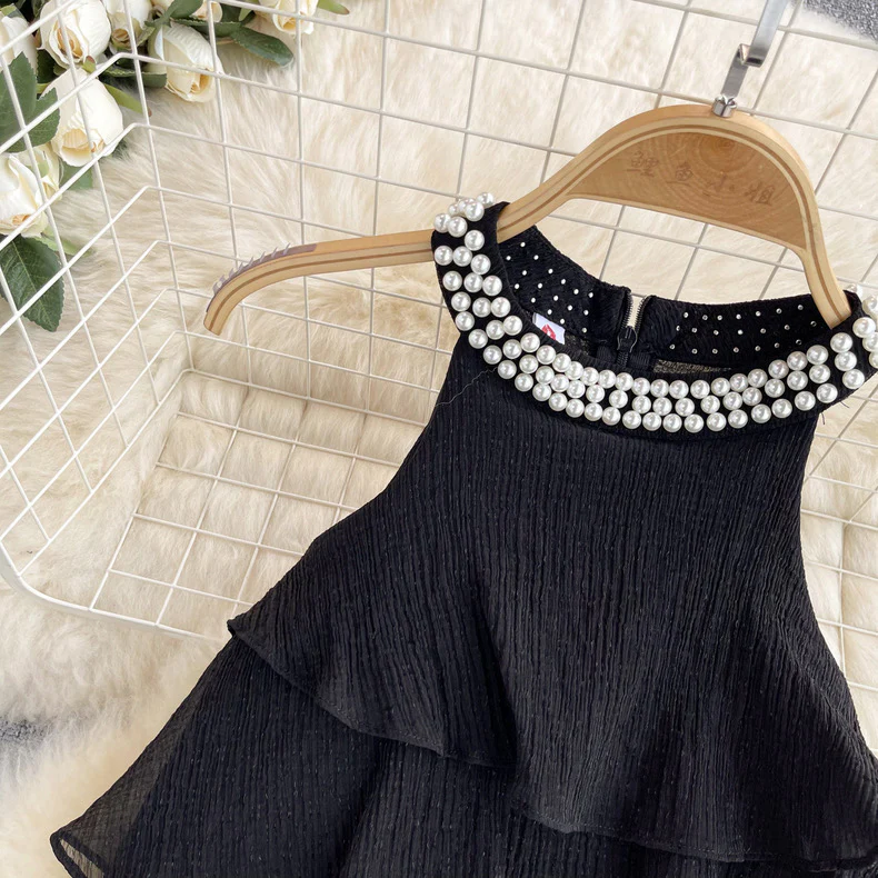 Gloria Pearl Neckline Ruffle Top - Image 4