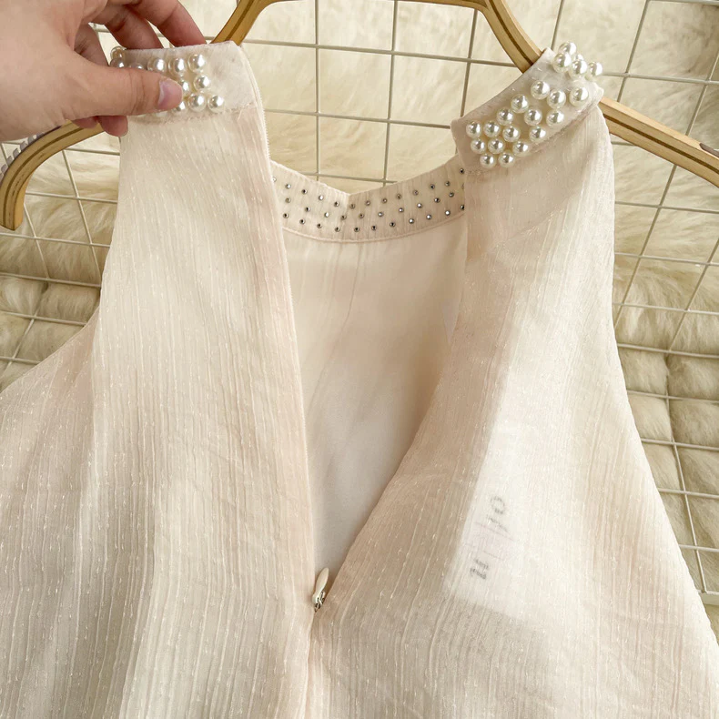 Gloria Pearl Neckline Ruffle Top - Image 5