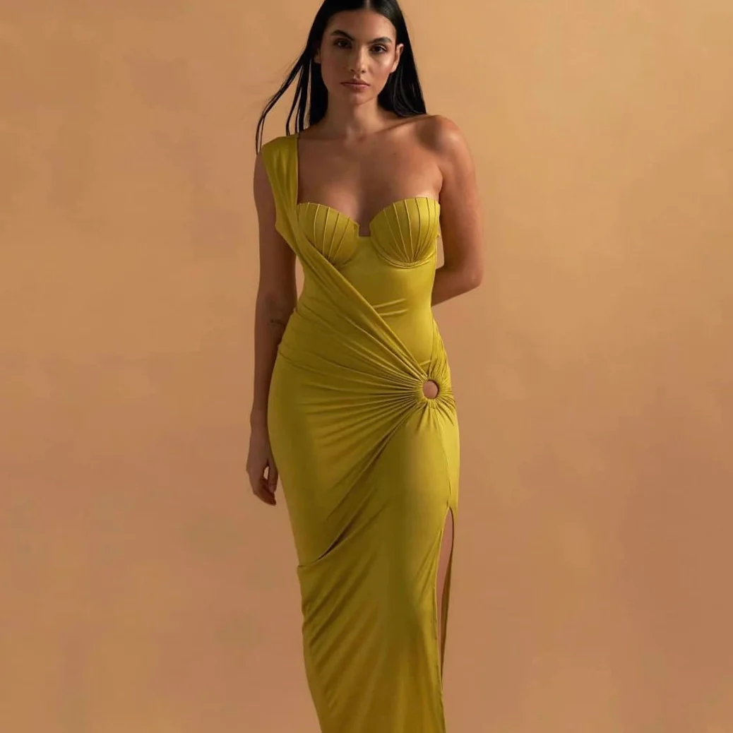 Golden Glow Structured Monokini & Dress Cover-Up Set - Image 7