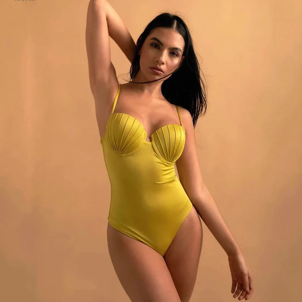 Golden Glow Structured Monokini & Dress Cover-Up Set - Image 8