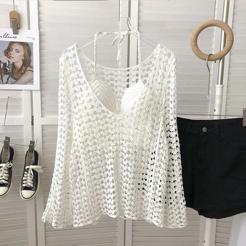 Heart Crochet Knit Top With Bralette 🫰 - Image 3