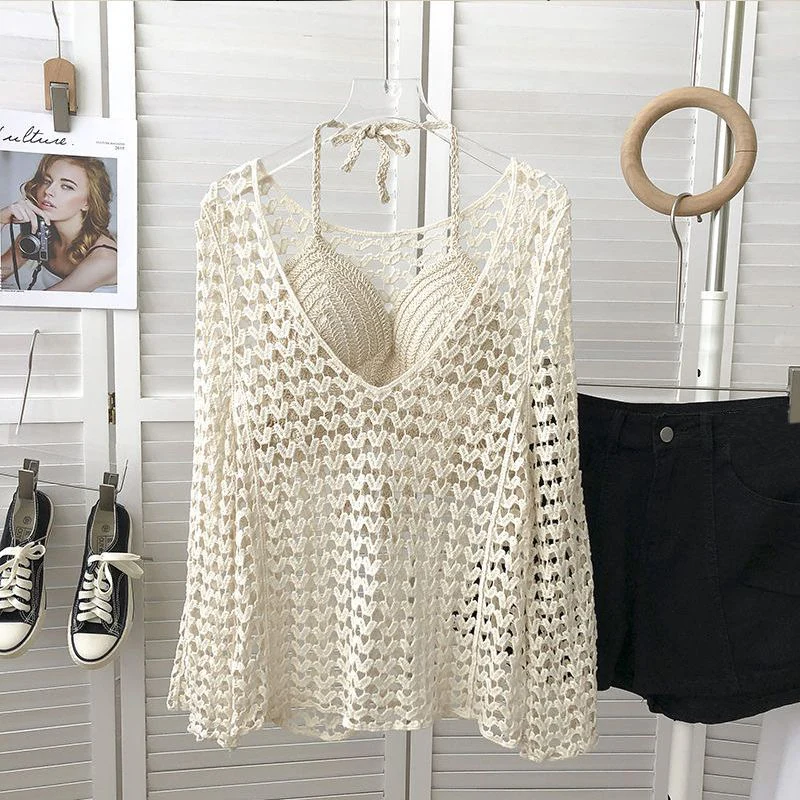 Heart Crochet Knit Top With Bralette 🫰 - Image 4