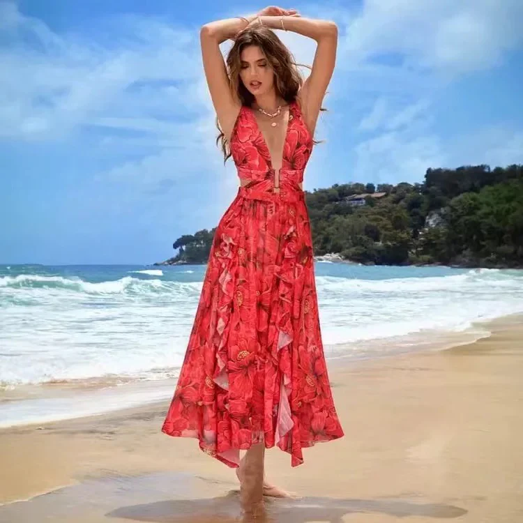 Hibiscus - Monkini & skirt set - Image 3