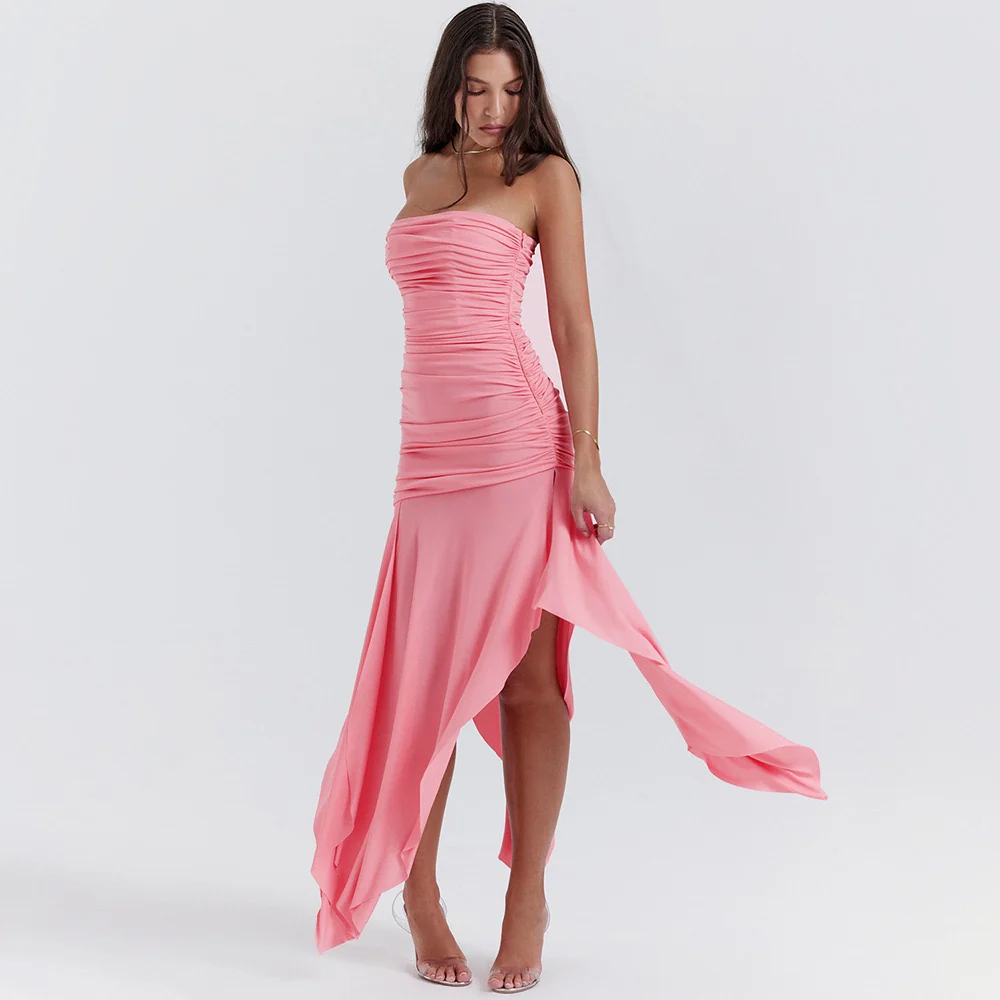 Kyile Ruched Bodycon Tube Dress - Image 3