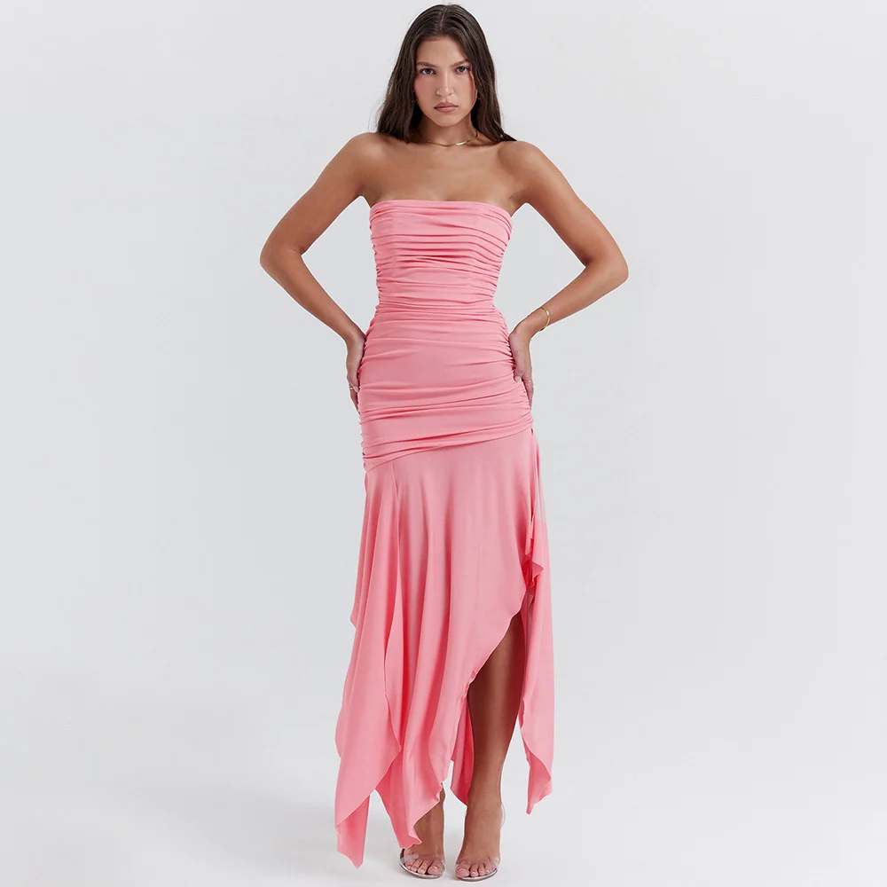 Kyile Ruched Bodycon Tube Dress - Image 4