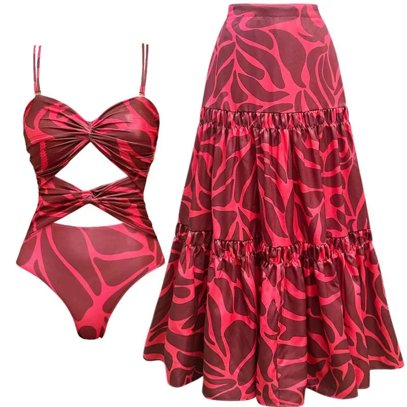 Lal Pari - Monokini & Skirt Set - Image 5