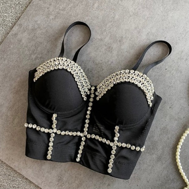 Luxe Crystal Embellished Bustier Tops - Image 3