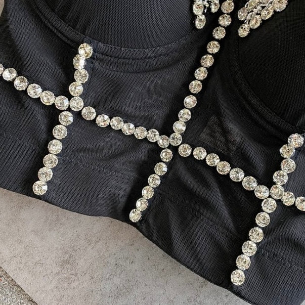 Luxe Crystal Embellished Bustier Tops - Image 8