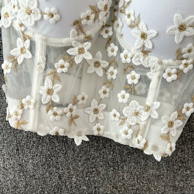 Luxe Daisy Detail Bustier - Image 6