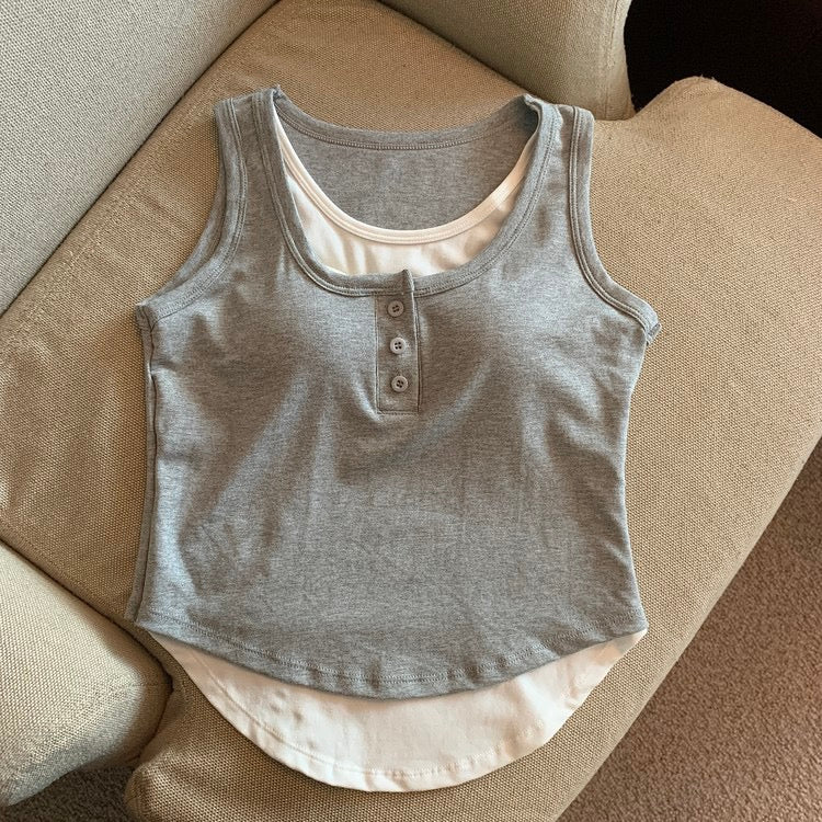 Maria Dual Tone Built-In Bra camisole - Image 4