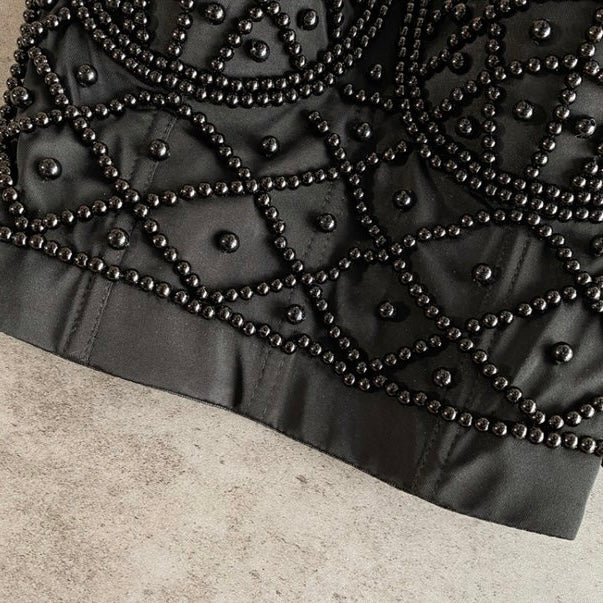 Pearl Embellished Corset Top - Image 8