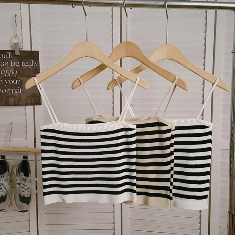 Lolo Stripe Camisole With Cotton Denim Shirt - Image 5