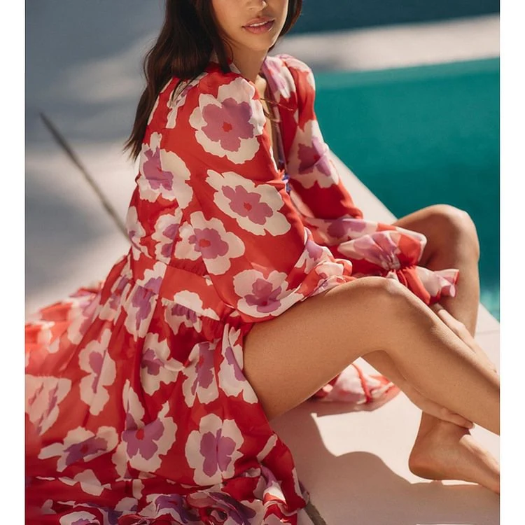 Windflower Bikini With Maxi Robe - Image 6