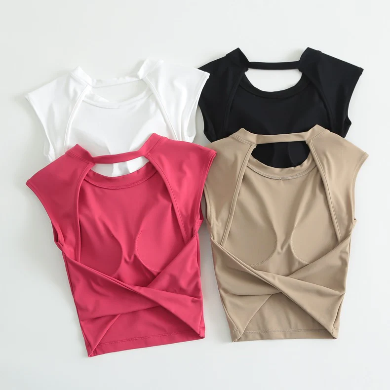 Zoe Back Twist Built-In Bra Top - Image 10